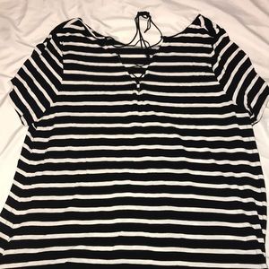 black striped top